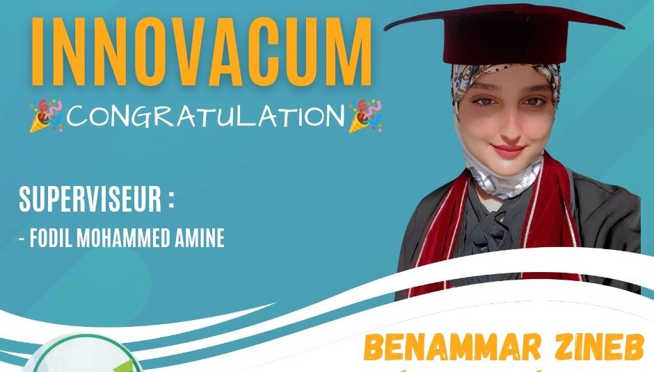 حاضنة أعمال المركز الجامعي مغنية تهنئ الطالبة بن عامر زينب لحصولها على وسم ‘مشروع مبتكر’