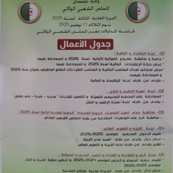 أشغال الدورة العادية الثالثة للمجلس الشعبي الولائي13
